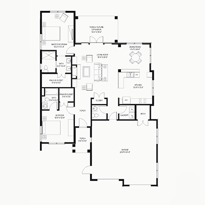 Campbell Cottage floor plan thumbnail