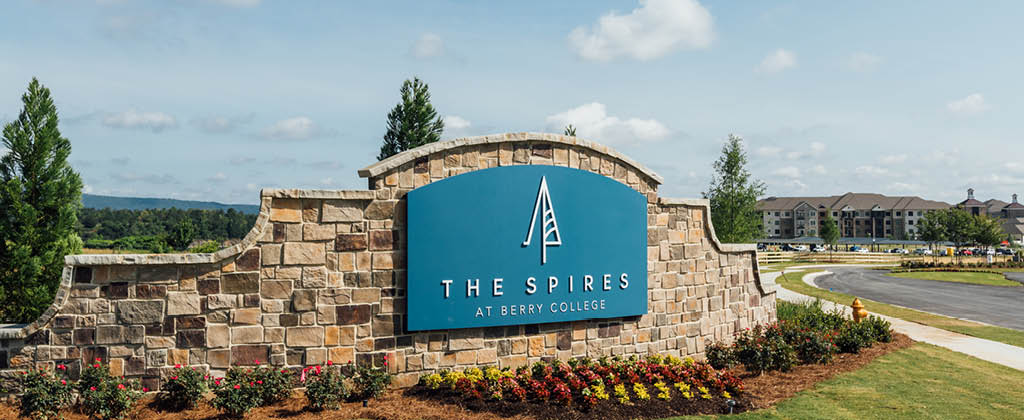 The Spires sign 3