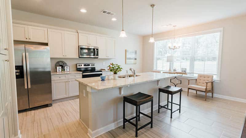 open kitchen at The Spires 2