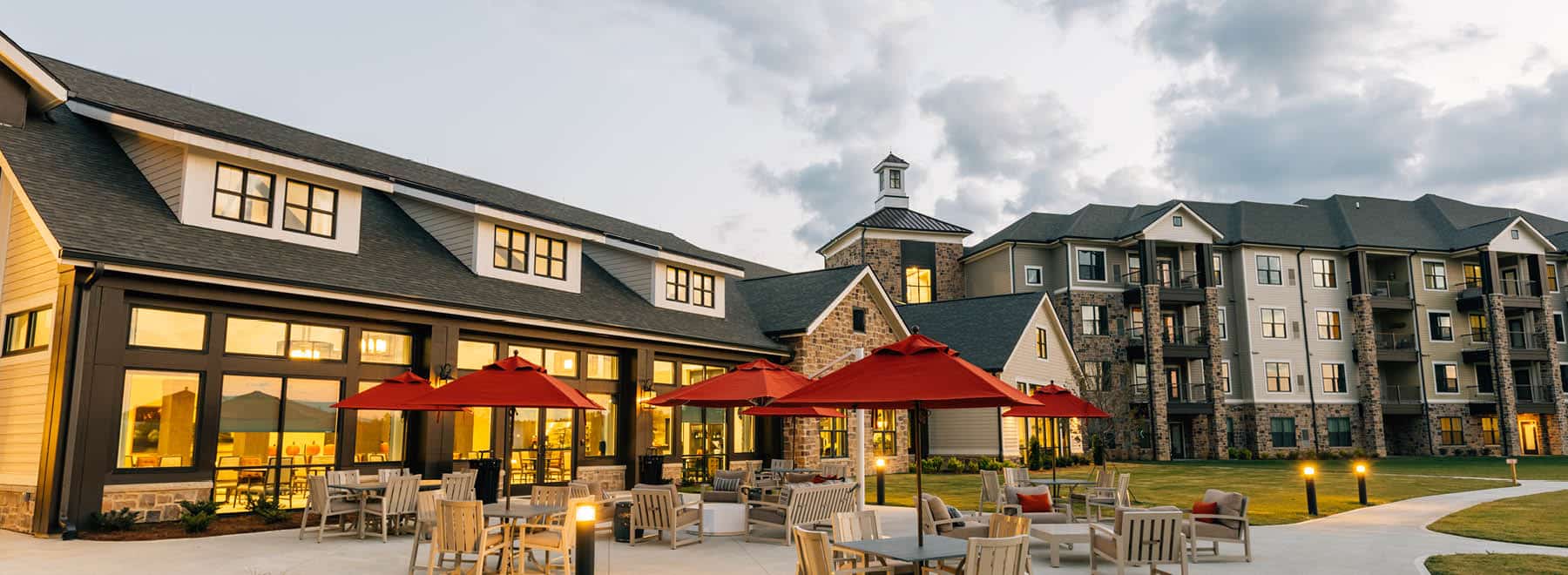 back patio area at The Spires