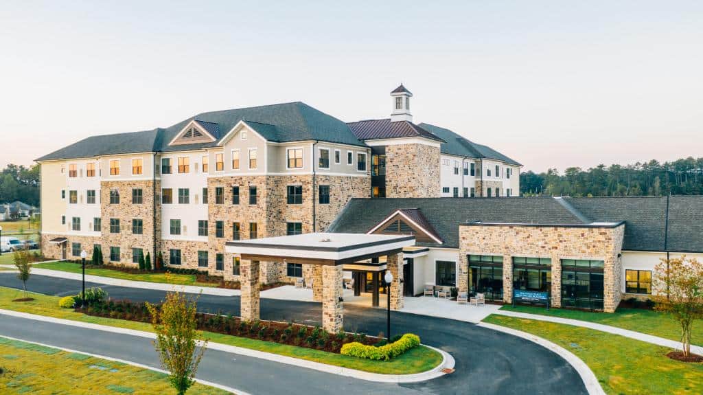 aerial view Magnolia Place health services entrance