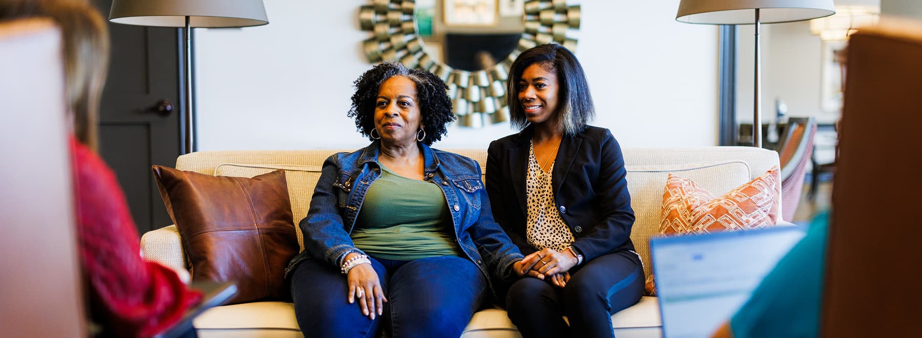 mother and daughter at a meeting of consultation